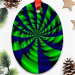 Green blue spiral Ornament (Oval) Front