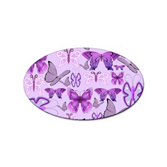 Purple Awareness Butterflies Sticker 10 Pack (oval) by FunWithFibro