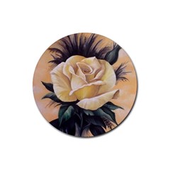 Yellow Rose Drink Coasters 4 Pack (round) by ArtByThree