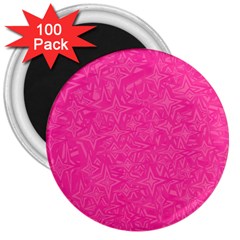 Abstract Stars In Hot Pink 3  Button Magnet (100 Pack) by StuffOrSomething