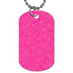 Abstract Stars In Hot Pink Dog Tag (two-sided)  by StuffOrSomething