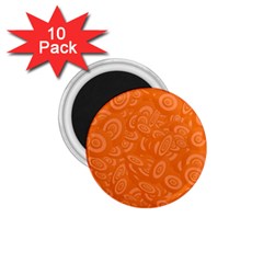 Orange Abstract 45s 1 75  Button Magnet (10 Pack) by StuffOrSomething