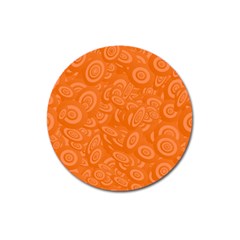 Orange Abstract 45s Magnet 3  (round) by StuffOrSomething