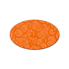 Orange Abstract 45s Sticker 100 Pack (oval) by StuffOrSomething