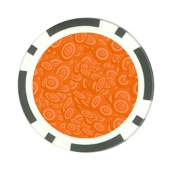 Orange Abstract 45s Poker Chip by StuffOrSomething