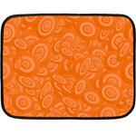 Orange Abstract 45s Mini Fleece Blanket (Two Sided) 35 x27  Blanket Back