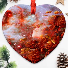 Star Dream Heart Ornament (two Sides) by icarusismartdesigns