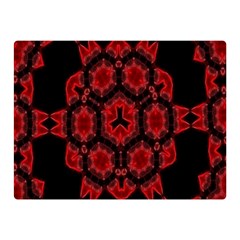 Red Alaun Crystal Mandala Double Sided Flano Blanket (mini) by lucia