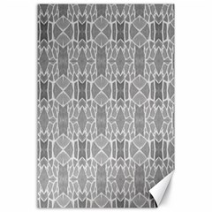 Grey White Tiles Geometry Stone Mosaic Pattern Canvas 24  X 36  (unframed) by yoursparklingshop