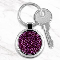 Cheetah Bling Abstract Pattern  Key Chain (round) by OCDesignss