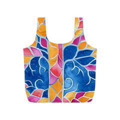 Yellow Blue Pink Abstract  Reusable Bag (s) by OCDesignss