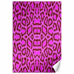 Florescent Pink Animal Print  Canvas 12  X 18  (unframed) by OCDesignss