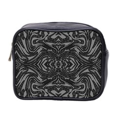 Trippy Black&white Abstract  Mini Travel Toiletry Bag (two Sides) by OCDesignss