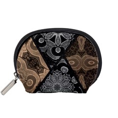 Crazy Beautiful Black Brown Abstract  Accessory Pouch (small) by OCDesignss