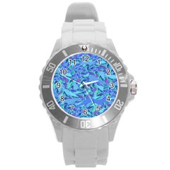 Blue Confetti Storm Plastic Sport Watch (large) by KirstenStar