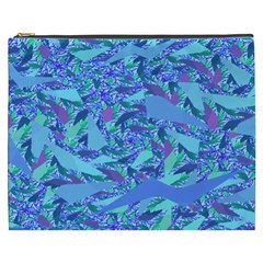 Blue Confetti Storm Cosmetic Bag (xxxl) by KirstenStar