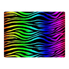 Rainbow Zebra Double Sided Flano Blanket (mini) by ArtistRoseanneJones