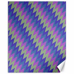 Diagonal Chevron Pattern Canvas 11  X 14  by LalyLauraFLM