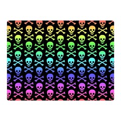 Rainbow Skull And Crossbones Pattern Double Sided Flano Blanket (mini) by ArtistRoseanneJones