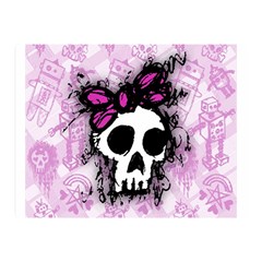 Sketched Skull Princess Double Sided Flano Blanket (mini) by ArtistRoseanneJones