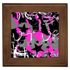 Pink Scene Kid Framed Ceramic Tile by ArtistRoseanneJones