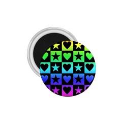 Rainbow Stars And Hearts 1 75  Button Magnet by ArtistRoseanneJones