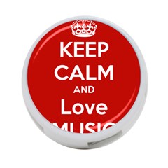 Keep Calm And Love Music 5739 4-port Usb Hub (two Sides) by SuperFunHappyTime