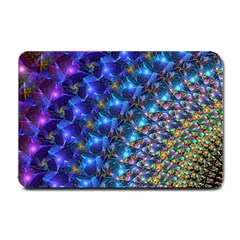 Blue Sunrise Fractal Small Doormat by KirstenStar