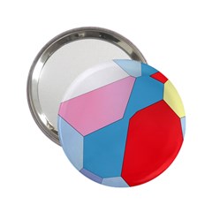 Colorful Pastel Shapes 2 25  Handbag Mirror by LalyLauraFLM