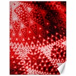 Red Fractal Lace Canvas 12  x 16  (Unframed) 11.86 x15.41  Canvas - 1