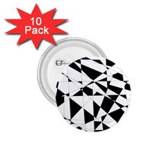 Shattered Life In Black & White 1 75  Button (10 Pack) by StuffOrSomething