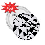 Shattered Life In Black & White 2.25  Button (10 pack) Front