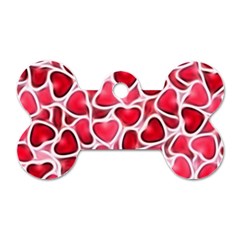 Candy Hearts Dog Tag Bone (two Sided) by KirstenStar