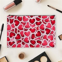 Candy Hearts Cosmetic Bag (large) by KirstenStar