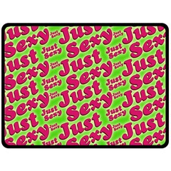 Just Sexy Quote Typographic Pattern Fleece Blanket (large)  by dflcprints