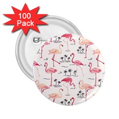 Flamingo Pattern 2 25  Buttons (100 Pack)  by Contest580383