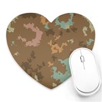 Paint strokes in retro colors Heart Mousepad Front