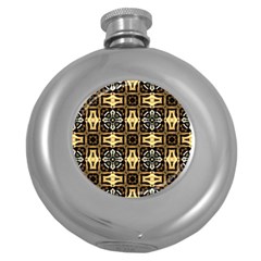 Faux Animal Print Pattern Round Hip Flask (5 Oz) by GardenOfOphir