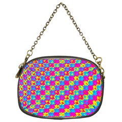 Crazy Yellow And Pink Pattern Chain Purses (one Side)  by KirstenStar