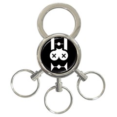 Restraint 3-ring Key Chains by ArtistRoseanneJones