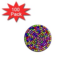 Colorful Whirlpool 1  Mini Button (100 Pack)  by LalyLauraFLM