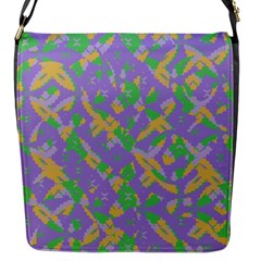 Mixed Shapes Flap Closure Messenger Bag (s) by LalyLauraFLM