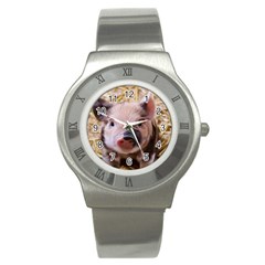 Sweet Piglet Stainless Steel Watches by ImpressiveMoments