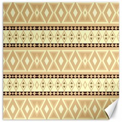 Fancy Tribal Border Pattern Beige Canvas 12  X 12   by ImpressiveMoments