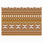 Fancy Tribal Borders Golden Large Glasses Cloth (2-Side) Back