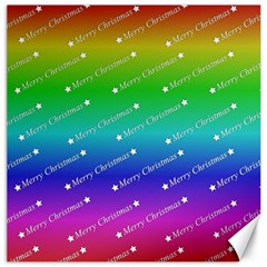 Merry Christmas,text,rainbow Canvas 12  X 12   by ImpressiveMoments