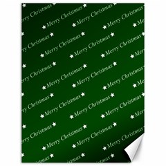 Merry Christmas,text,green Canvas 12  X 16   by ImpressiveMoments