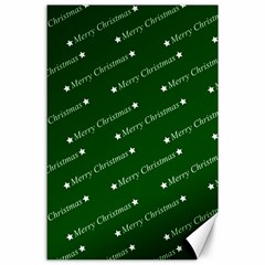 Merry Christmas,text,green Canvas 24  X 36  by ImpressiveMoments