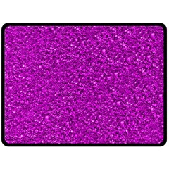 Sparkling Glitter Hot Pink Fleece Blanket (large)  by ImpressiveMoments