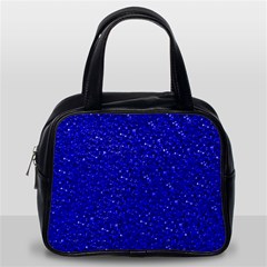 Sparkling Glitter Inky Blue Classic Handbags (one Side) by ImpressiveMoments